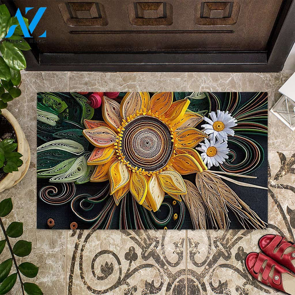 Sunflower 3D Pattern Print Doormat