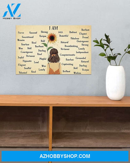 Sunflower A Little Girl Canvas Prints, Wall Decor Visual Art