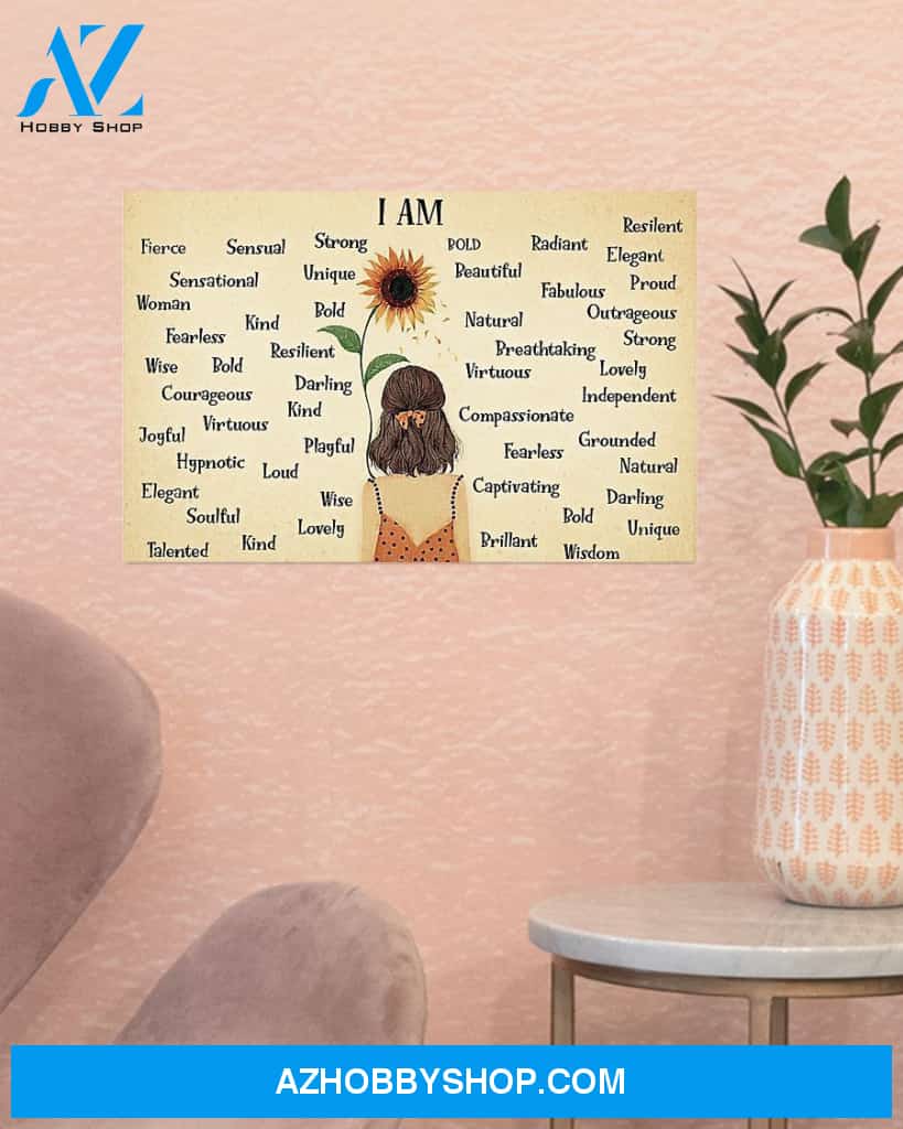 Sunflower A Little Girl Canvas Prints, Wall Decor Visual Art