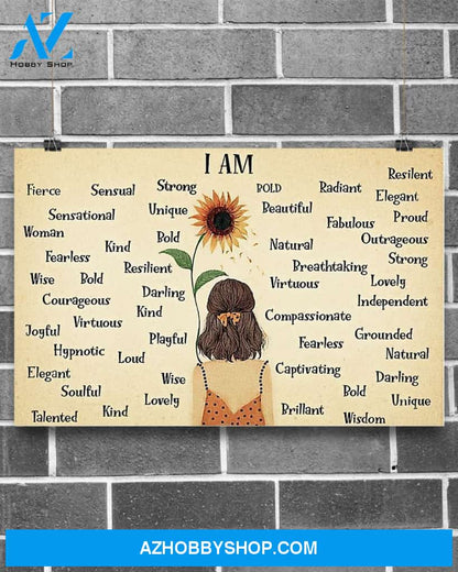 Sunflower A Little Girl Canvas Prints, Wall Decor Visual Art