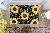 Sunflower And Bee Doormat Gift For Bee Lovers Welcome Mat Housewarming Gift Home Decor Funny Doormat Gift For Family Birthday Gift