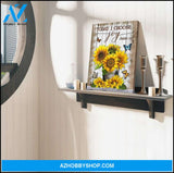 Sunflower And Butterfly Canvas - Hanging Art For Living Room