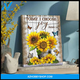 Sunflower And Butterfly Canvas - Hanging Art For Living Room