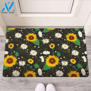Sunflower And Chamomile Door Mat