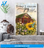 Sunflower and hummingbirds - Today I choose joy - Jesus Portrait Canvas Prints - Wall Art