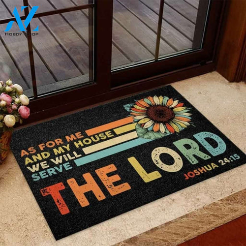 Sunflower As For Me And My House God Doormat