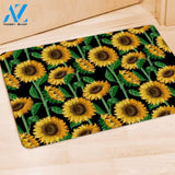 Sunflower Black Print Door Mat