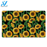Sunflower Black Print Door Mat