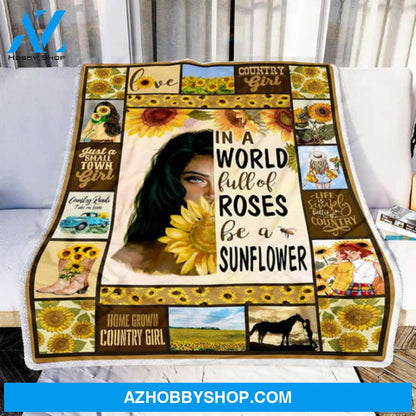 Sunflower Blanket, Country Girl Be a Sunflower