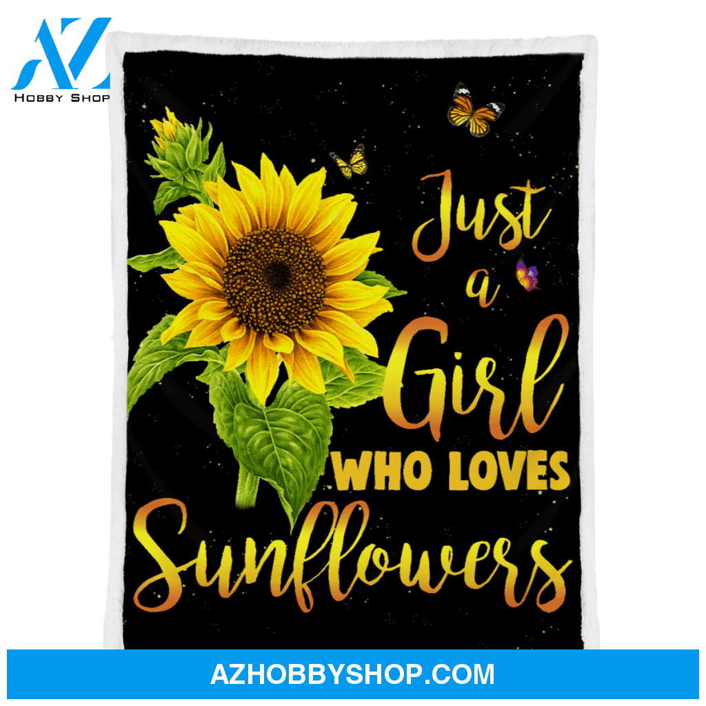 Sunflower Blanket, Just A Girl Who Loves Sunflower