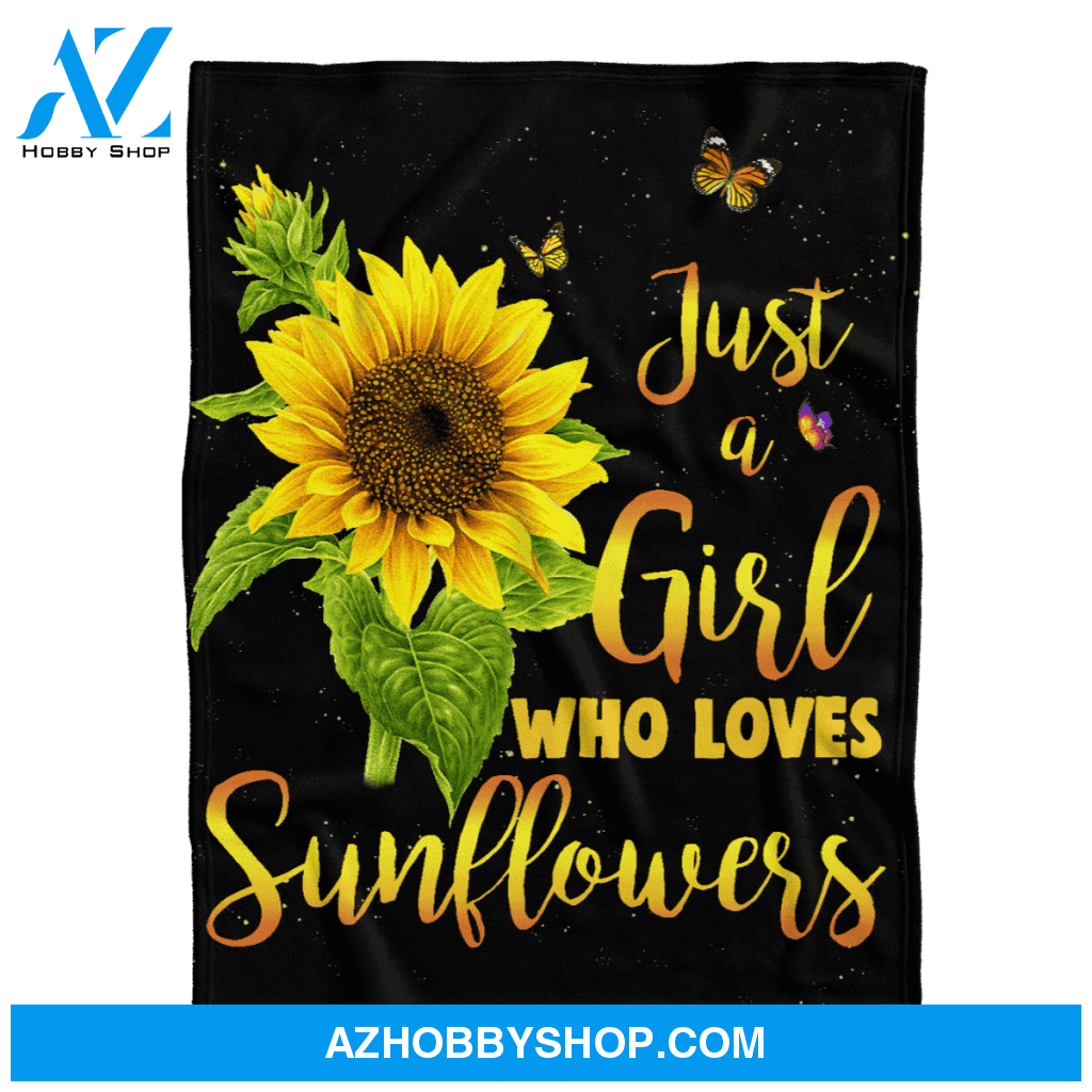 Sunflower Blanket, Just A Girl Who Loves Sunflower