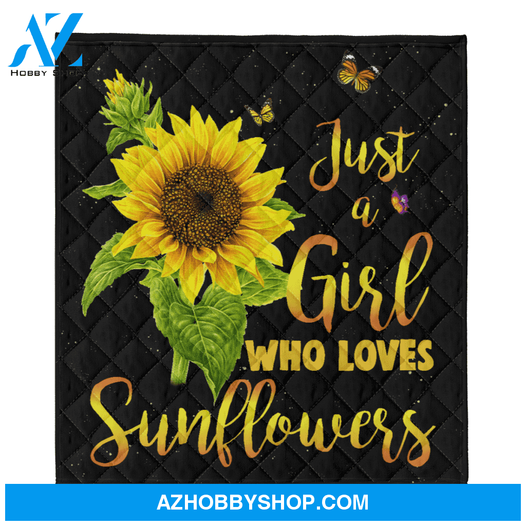 Sunflower Blanket, Just A Girl Who Loves Sunflower