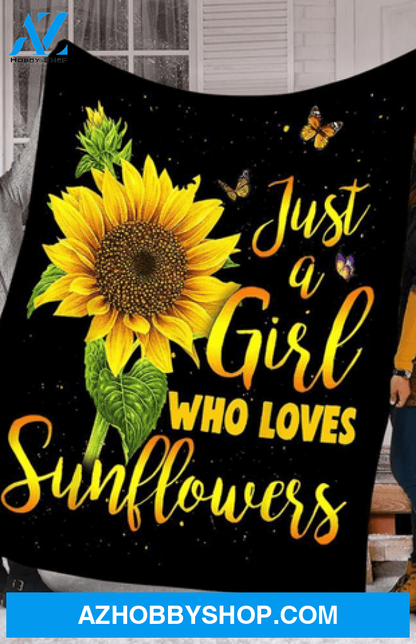 Sunflower Blanket, Just A Girl Who Loves Sunflower