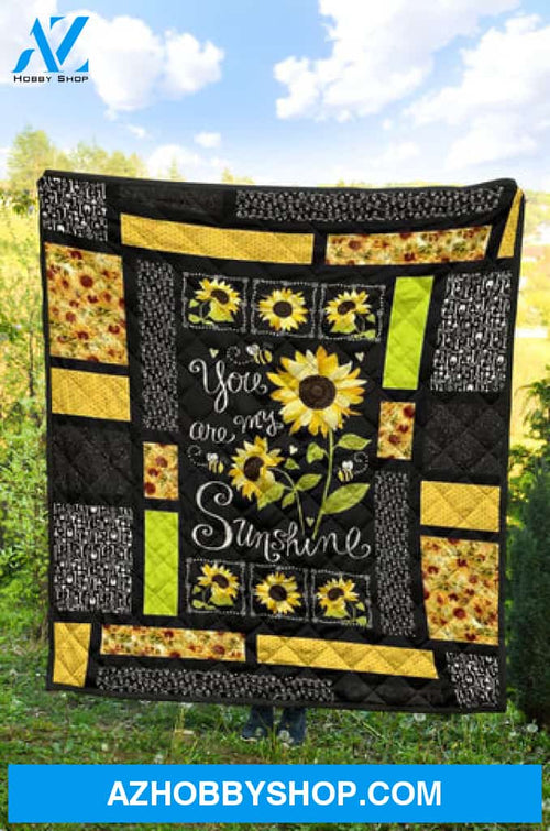 Sunflower Blanket, You Are My Sunshine Bee Gift For Sunflower Lovers