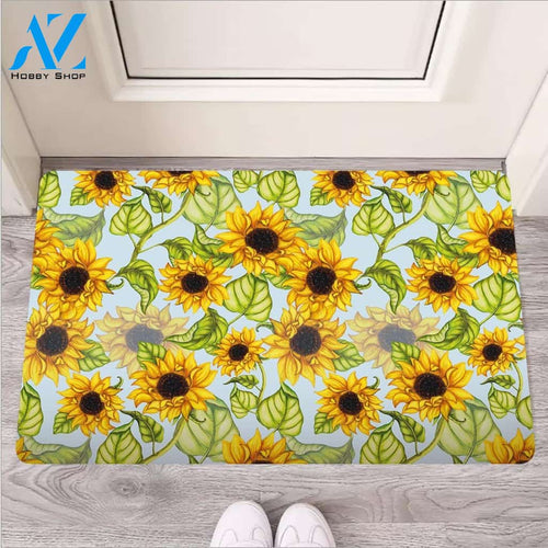 Sunflower Blue Door Mat