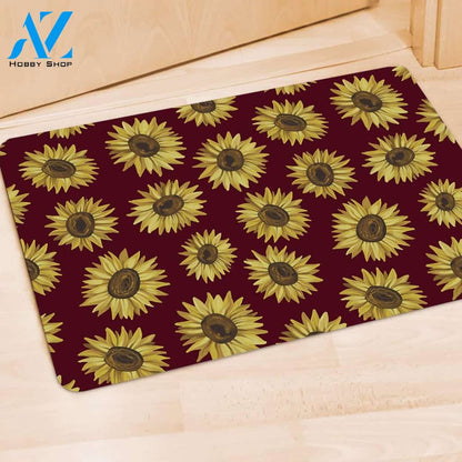 Sunflower Brown Door Mat