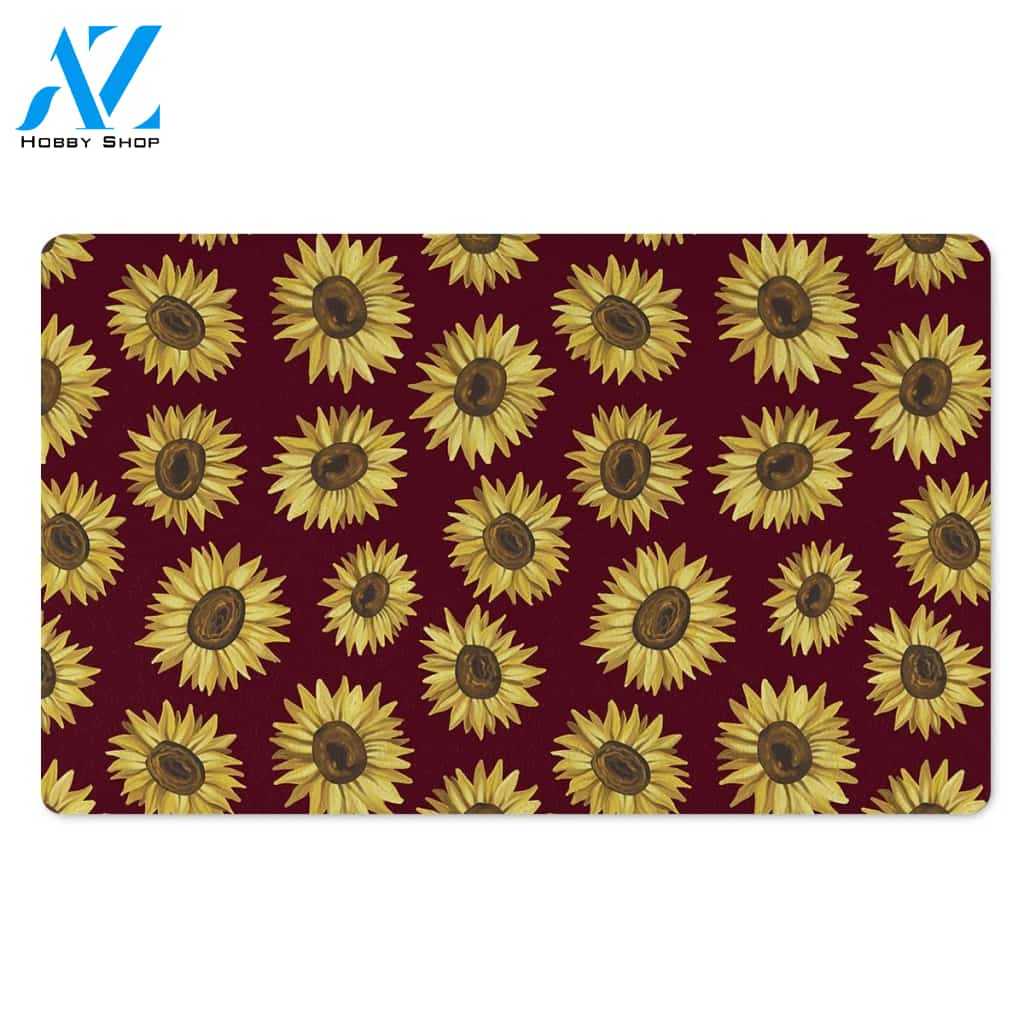Sunflower Brown Door Mat