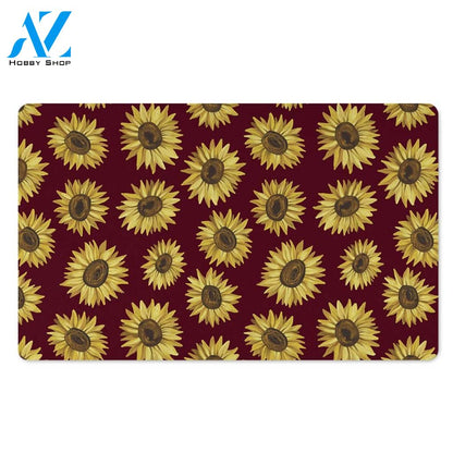 Sunflower Brown Door Mat