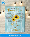 Sunflower - Butterfly Canvas Gift For Daughter