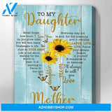 Sunflower - Butterfly Canvas Gift For Daughter