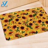 Sunflower Butterfly Door Mat