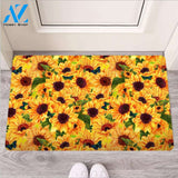 Sunflower Butterfly Door Mat