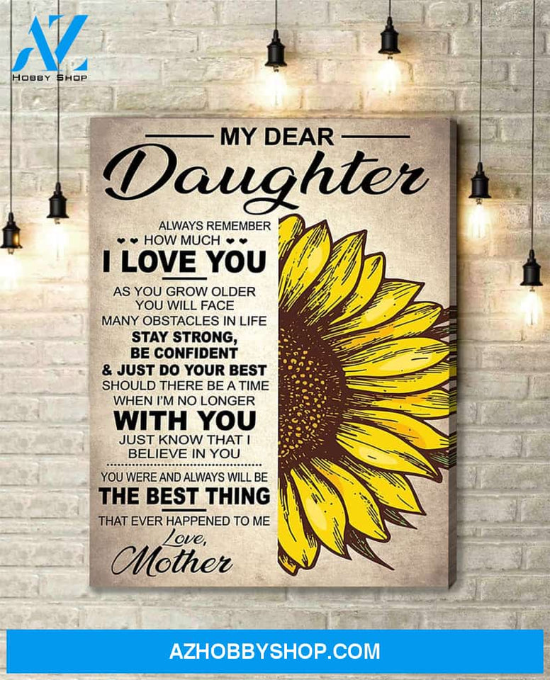 Sunflower Canvas Gift For Daughter - Hanging Art For Bedroom