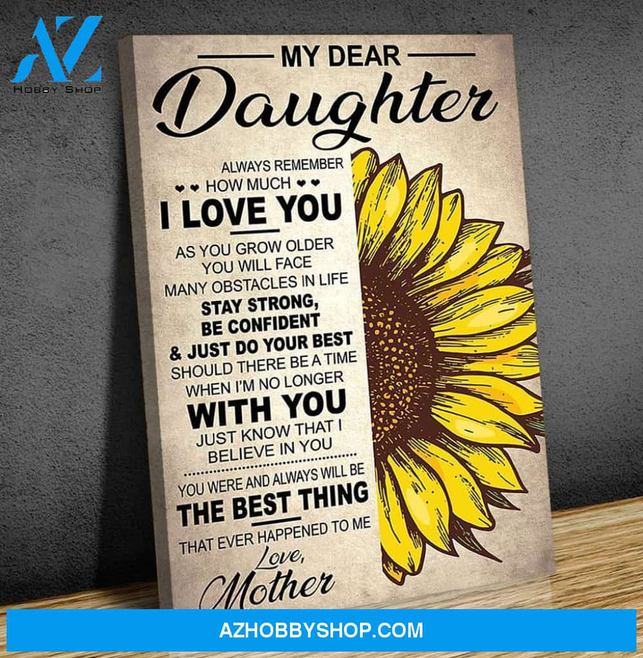 Sunflower Canvas Gift For Daughter - Hanging Art For Bedroom