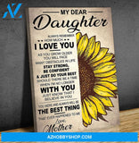 Sunflower Canvas Gift For Daughter - Hanging Art For Bedroom