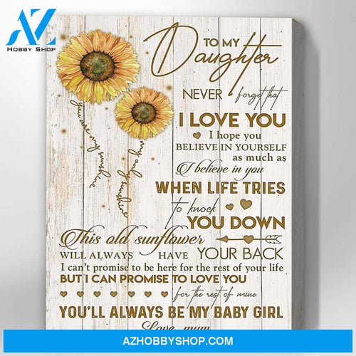 Sunflower Canvas Gift For Daughter - Hanging Art For Bedroom