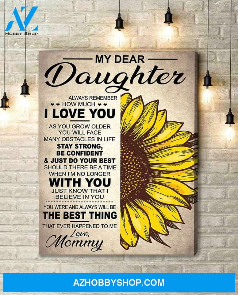 Sunflower Canvas Gift For Daughter - Hanging Art For Bedroom