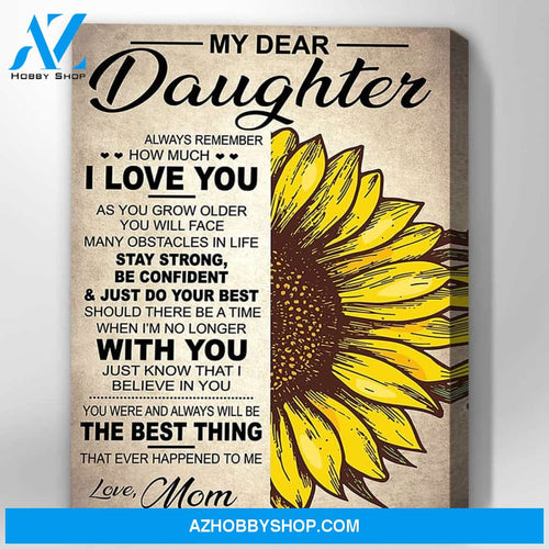 Sunflower Canvas Gift For Daughter - Hanging Art For Bedroom