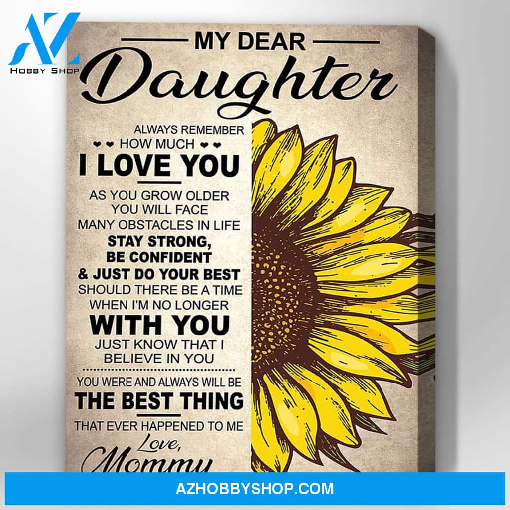 Sunflower Canvas Gift For Daughter - Hanging Art For Bedroom