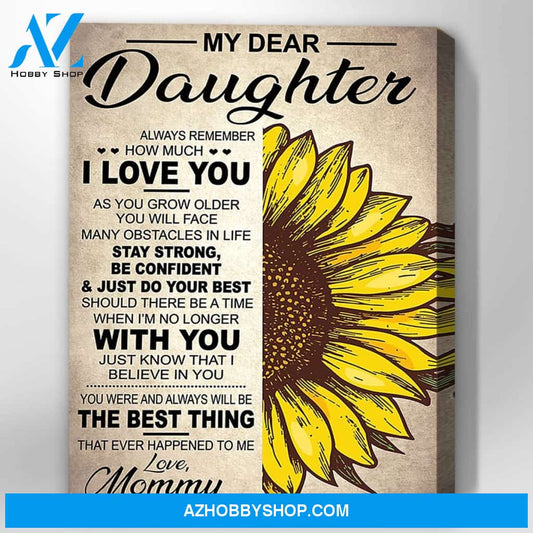 Sunflower Canvas Gift For Daughter - Hanging Art For Bedroom