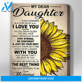 Sunflower Canvas Gift For Daughter - Hanging Art For Bedroom