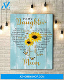 Sunflower Canvas Gift For Daughter - Hanging Art For Bedroom