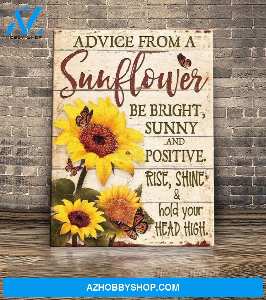 Sunflower Canvas - Hanging Art For Living Room