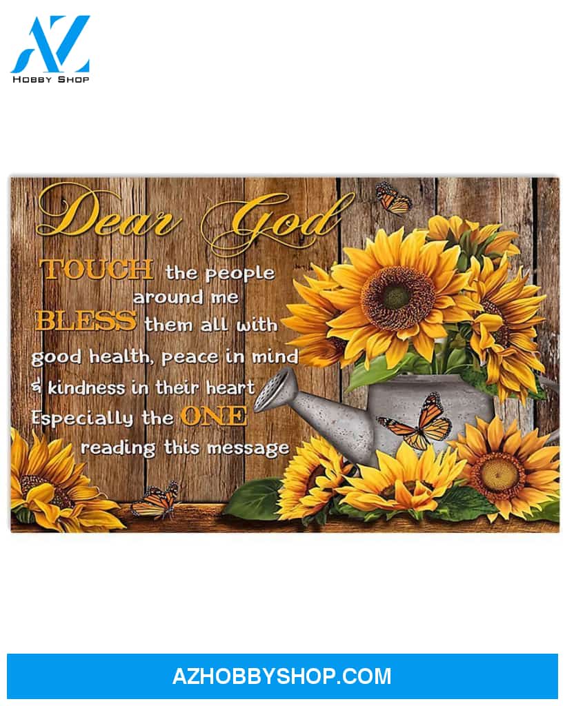 Sunflower Dear God Canvas Wall Art, Wall Decor Visual Art