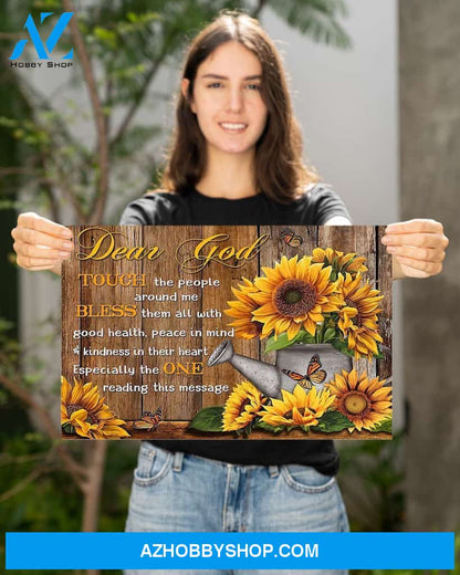 Sunflower Dear God Canvas Wall Art, Wall Decor Visual Art