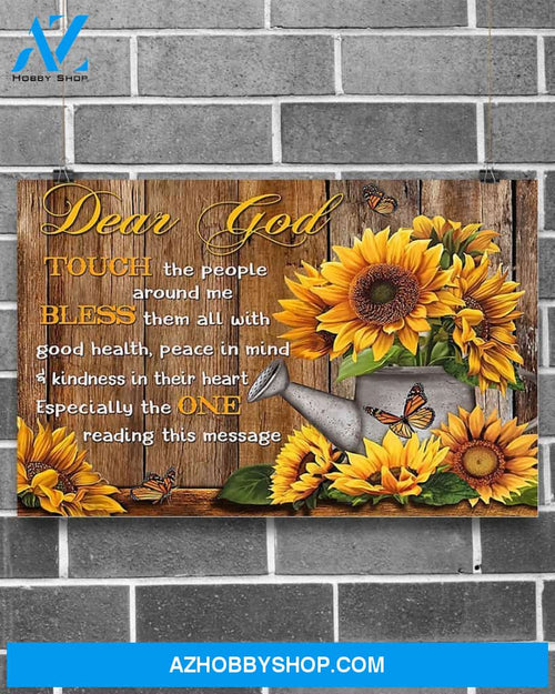 Sunflower Dear God Canvas Wall Art, Wall Decor Visual Art
