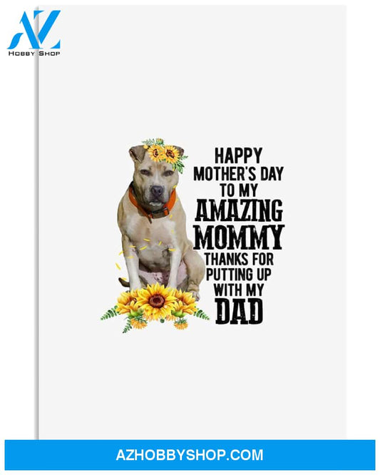 Sunflower Dog Mom - Pitbull 1 Canvas And Poster, Meaningful Mother s Day Gift,Thank You Gifts For Mother s Day, Wall Decor Visual Art, My Poster Wall