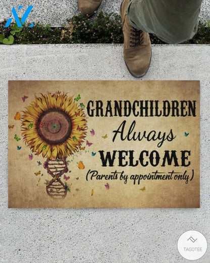 Sunflower Grandchildren always welcome doormat