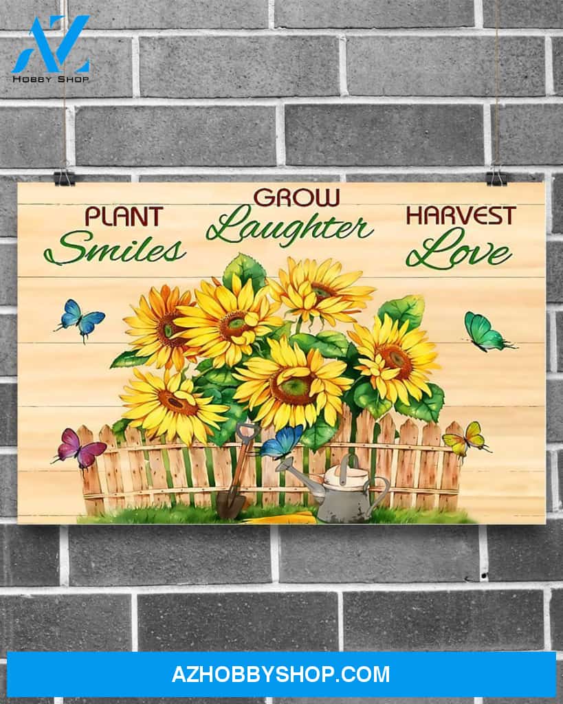 Sunflower Harvest Love Canvas Wall Art, Wall Decor Visual Art
