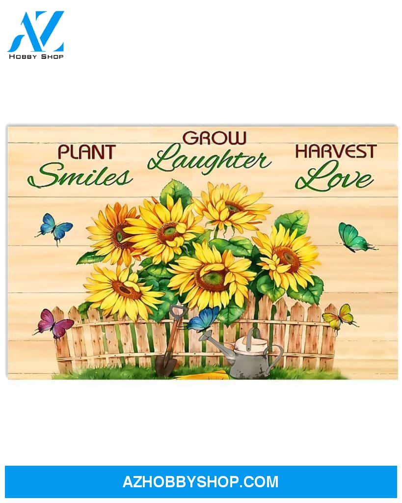 Sunflower Harvest Love Canvas Wall Art, Wall Decor Visual Art