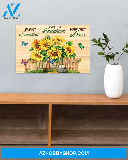 Sunflower Harvest Love Canvas Wall Art, Wall Decor Visual Art