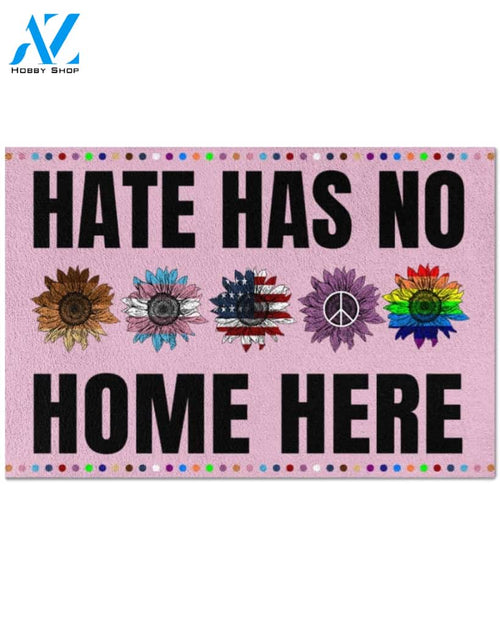 Sunflower Hate Has No Home Here Equality Indoor And Outdoor Doormat Gift For Friend Fanily Birthday Gift Decor Warm House Gift Welcome Mat