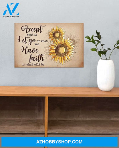 Sunflower Have Faith Canvas Wall Art Wall Decor Visual Art