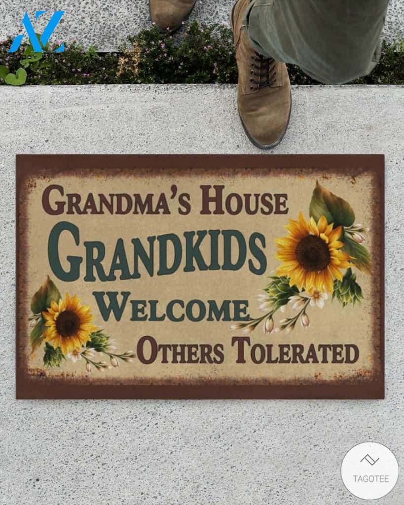 Sunflower Grandma’s House Grandkids Welcome others tolerated doormat