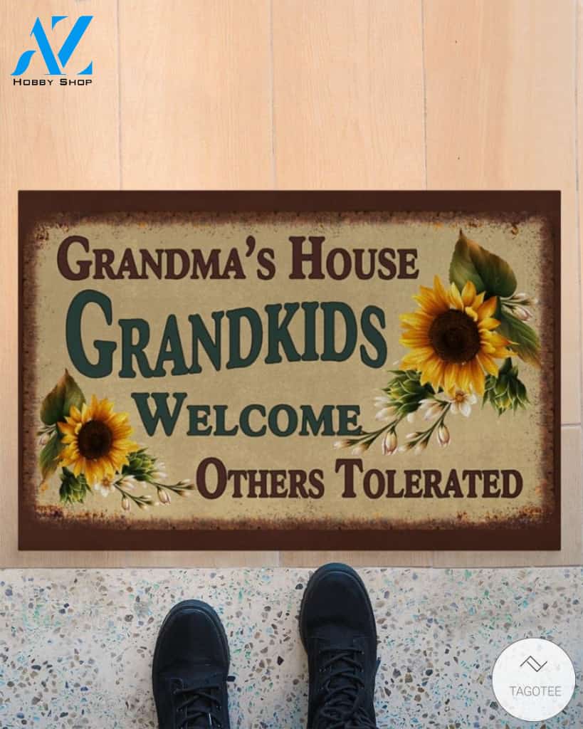Sunflower Grandma’s House Grandkids Welcome others tolerated doormat