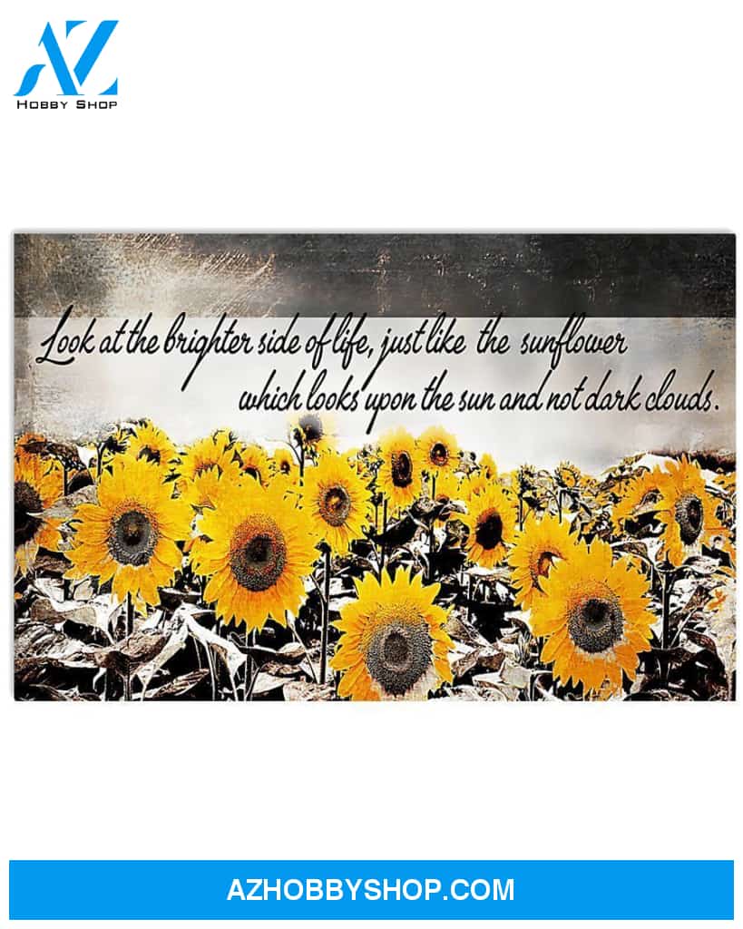 Sunflower Look At The Brighter Side Of Life Canvas Wall Art, Wall Decor Visual Art